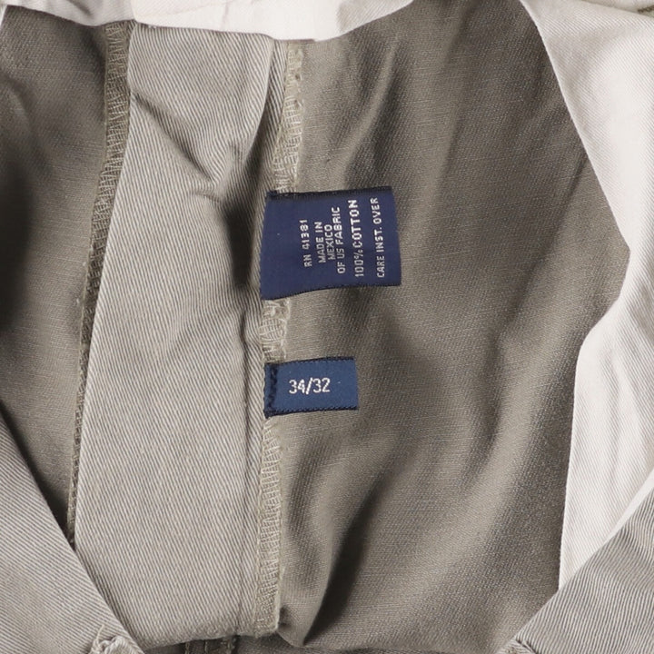 Ralph Lauren POLO by Ralph Lauren HAMMOND PANT, two-pleat chino pants, men's, w34 equivalent cotton gray type Vintage Second Hand