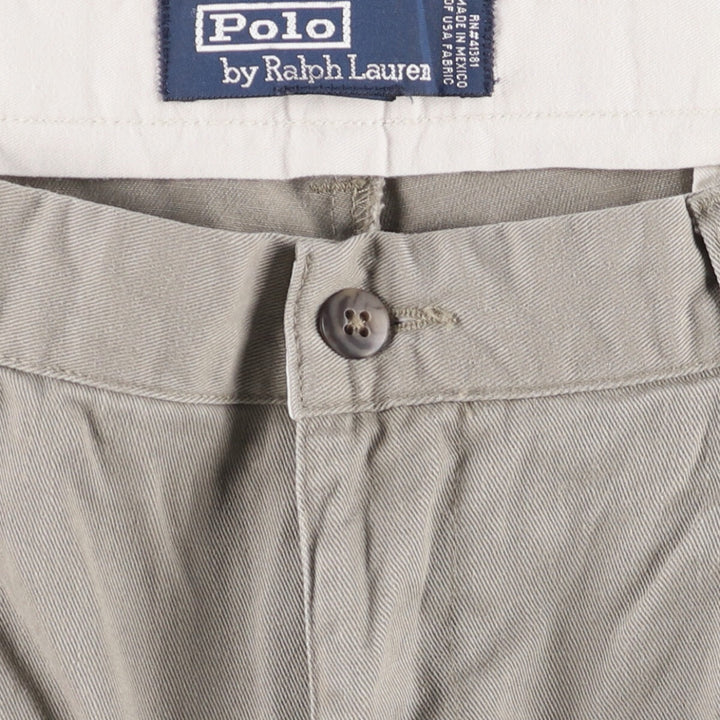 Ralph Lauren POLO by Ralph Lauren HAMMOND PANT, two-pleat chino pants, men's, w34 equivalent cotton gray type Vintage Second Hand