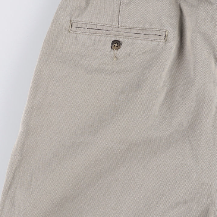 Ralph Lauren POLO by Ralph Lauren HAMMOND PANT, two-pleat chino pants, men's, w34 equivalent cotton gray type Vintage Second Hand