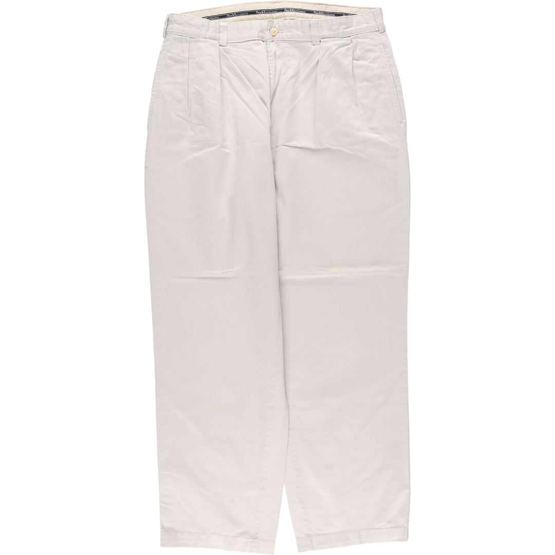 Ralph Lauren Polo Ralph Lauren Andrew Pant Two-pleat Cotton Pants Men's W34 cotton Beige type Vintage Second Hand