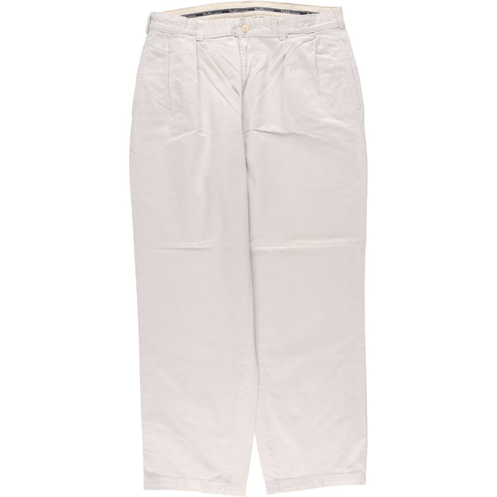 Ralph Lauren Polo Ralph Lauren Andrew Pant Two-pleat Cotton Pants Men's W34 cotton Beige type Vintage Second Hand