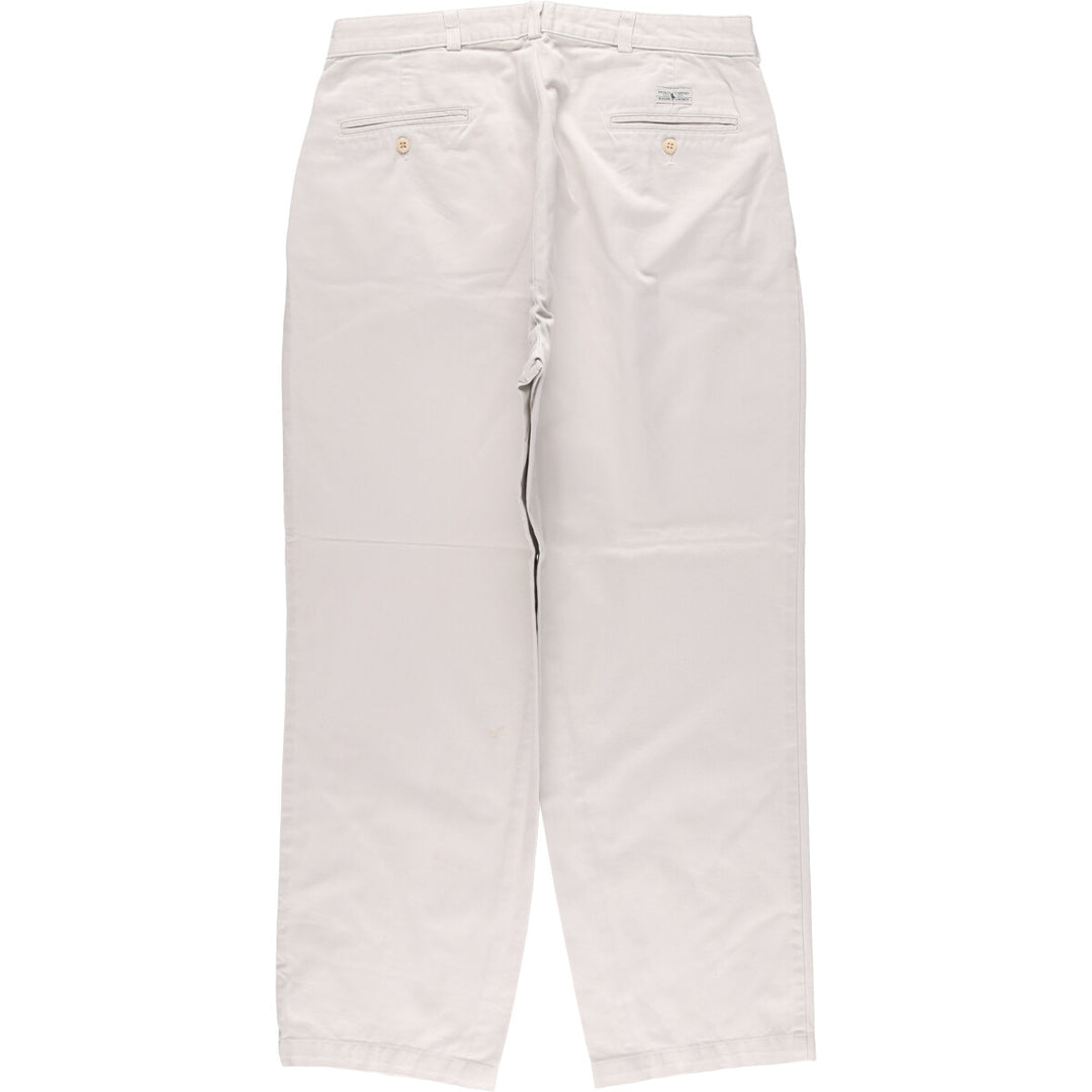 Ralph Lauren Polo Ralph Lauren Andrew Pant Two-pleat Cotton Pants Men's W34 cotton Beige type Vintage Second Hand