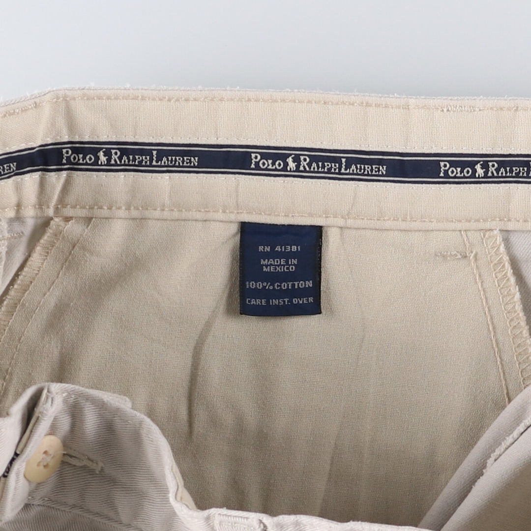 Ralph Lauren Polo Ralph Lauren Andrew Pant Two-pleat Cotton Pants Men's W34 cotton Beige type Vintage Second Hand