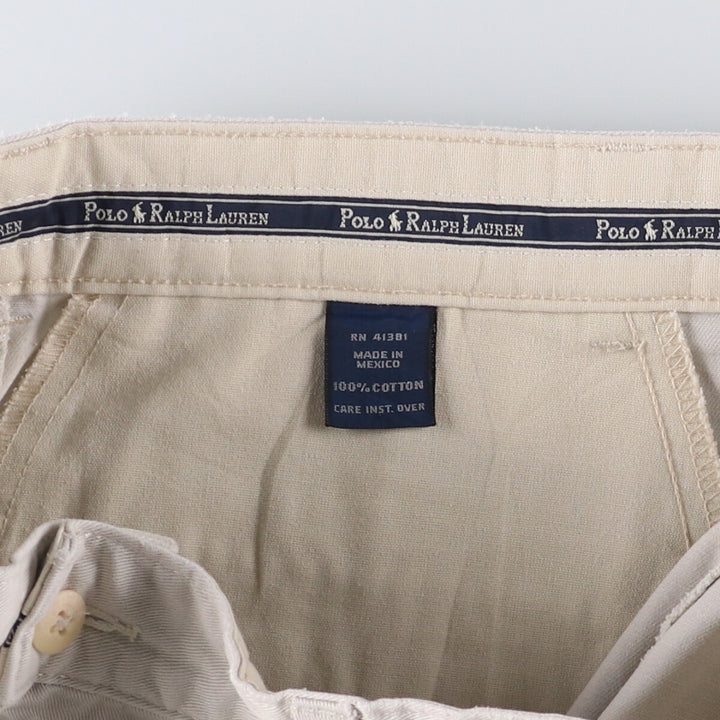 Ralph Lauren Polo Ralph Lauren Andrew Pant Two-pleat Cotton Pants Men's W34 cotton Beige type Vintage Second Hand