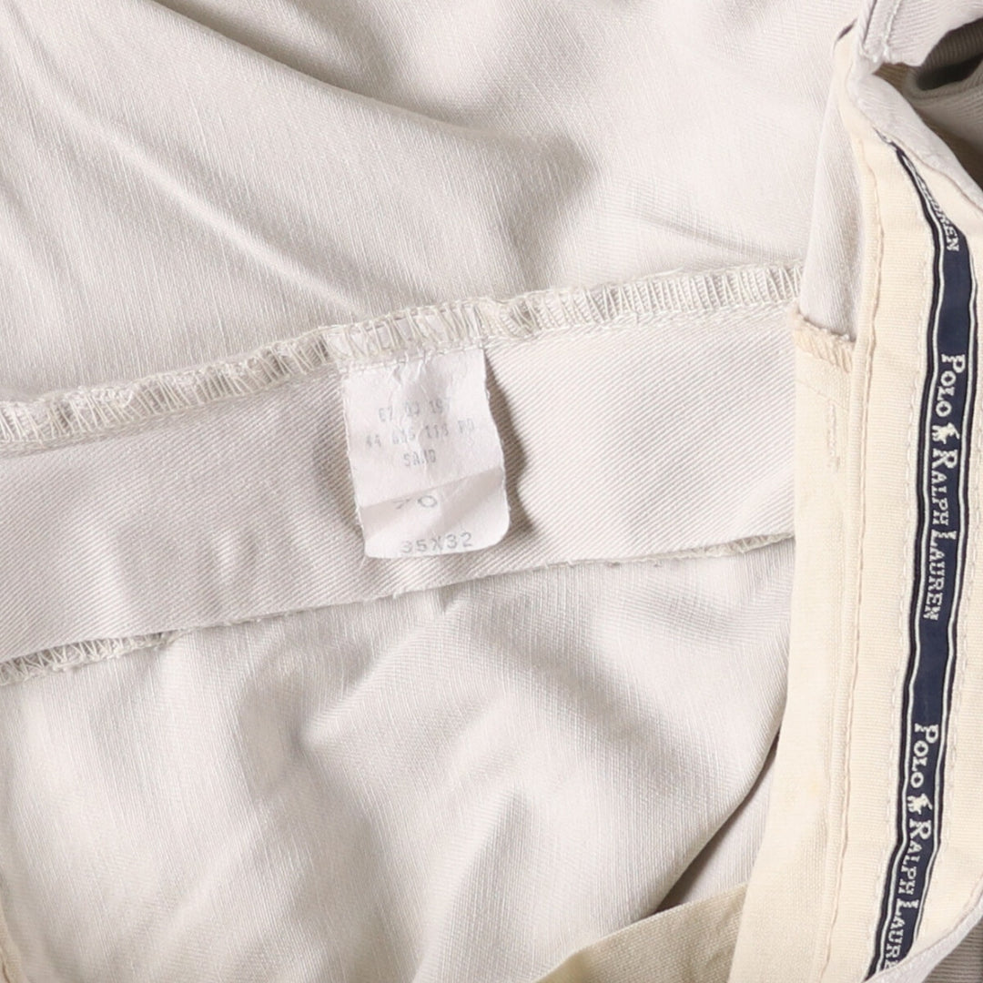 Ralph Lauren Polo Ralph Lauren Andrew Pant Two-pleat Cotton Pants Men's W34 cotton Beige type Vintage Second Hand