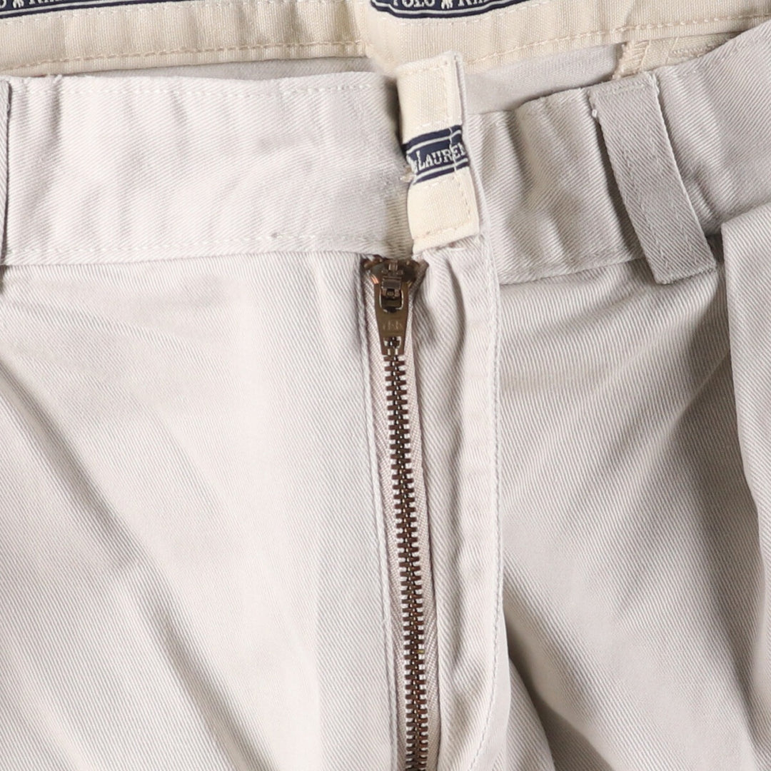 Ralph Lauren Polo Ralph Lauren Andrew Pant Two-pleat Cotton Pants Men's W34 cotton Beige type Vintage Second Hand