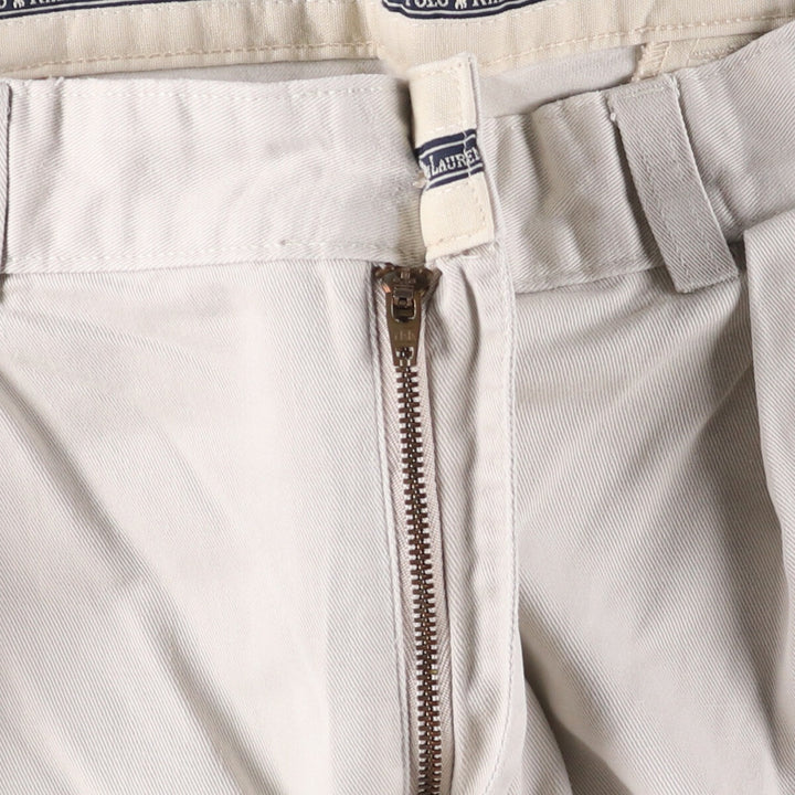 Ralph Lauren Polo Ralph Lauren Andrew Pant Two-pleat Cotton Pants Men's W34 cotton Beige type Vintage Second Hand