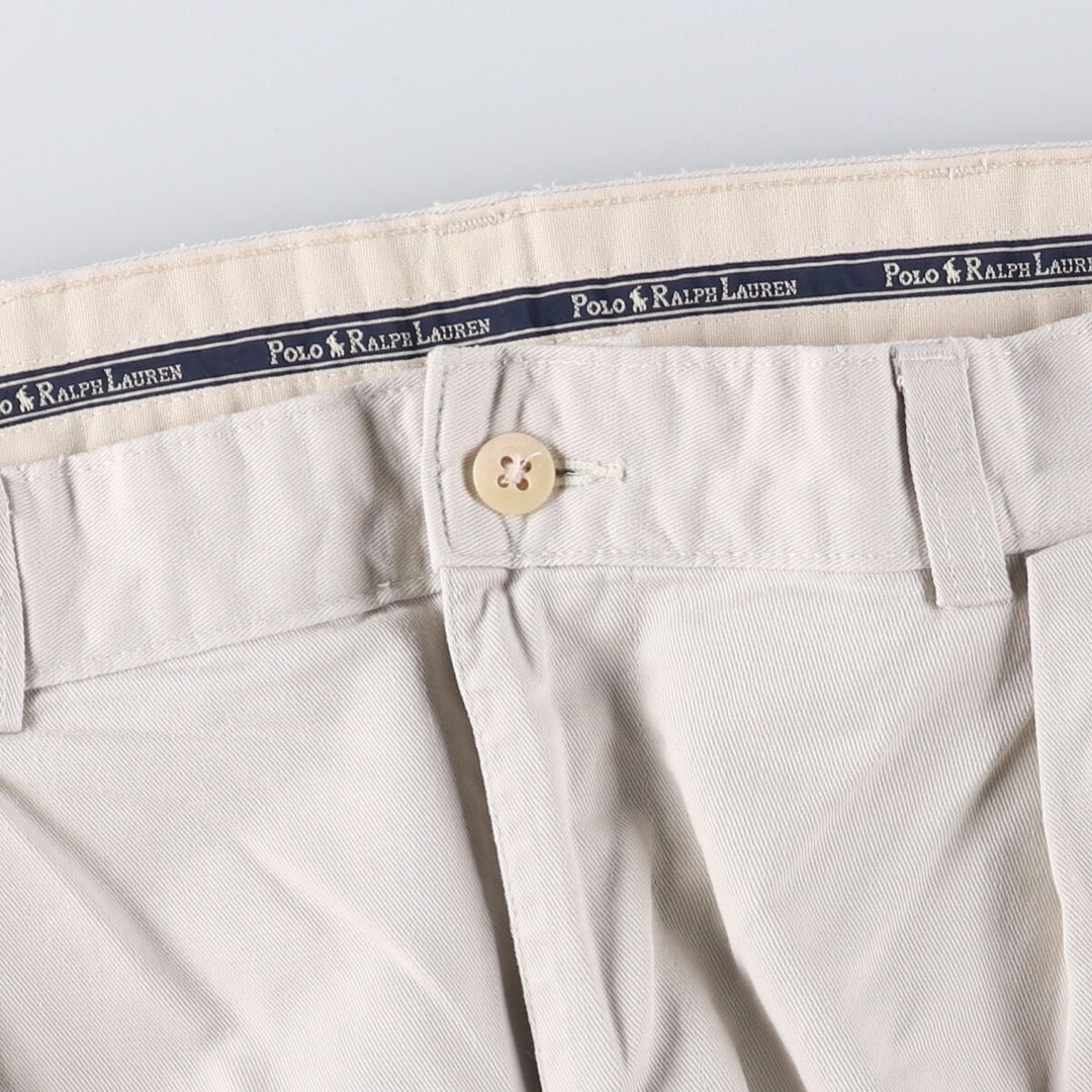 Ralph Lauren Polo Ralph Lauren Andrew Pant Two-pleat Cotton Pants Men's W34 cotton Beige type Vintage Second Hand