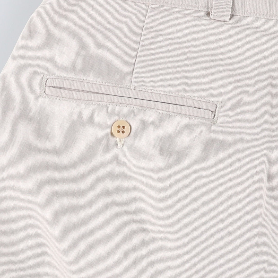 Ralph Lauren Polo Ralph Lauren Andrew Pant Two-pleat Cotton Pants Men's W34 cotton Beige type Vintage Second Hand