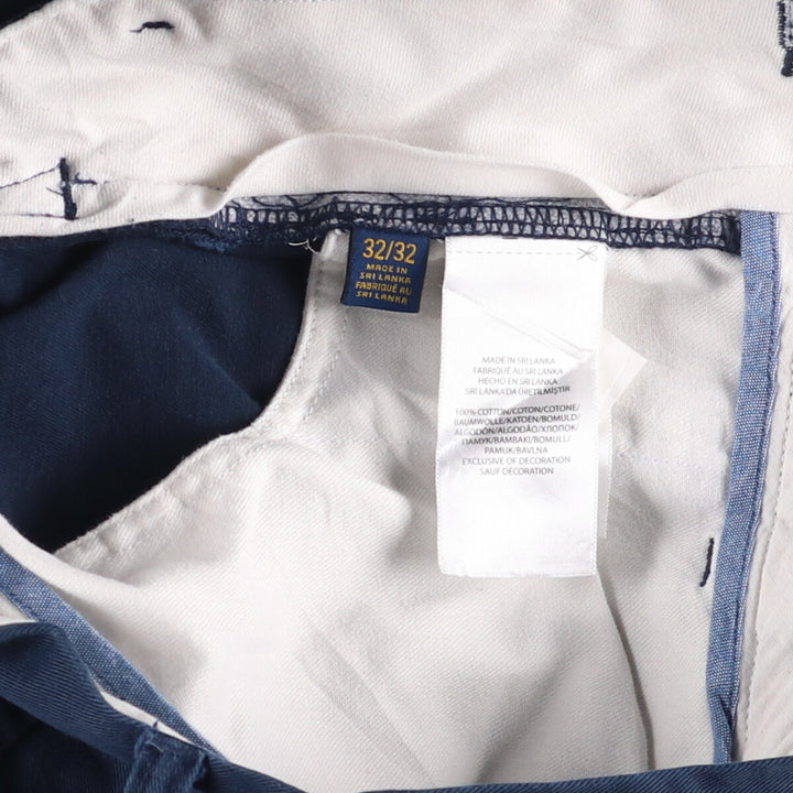 Ralph Lauren POLO RALPH LAUREN CLASSIC FIT Chino Pants Men's Size W32 cotton navy blue type Vintage Second Hand