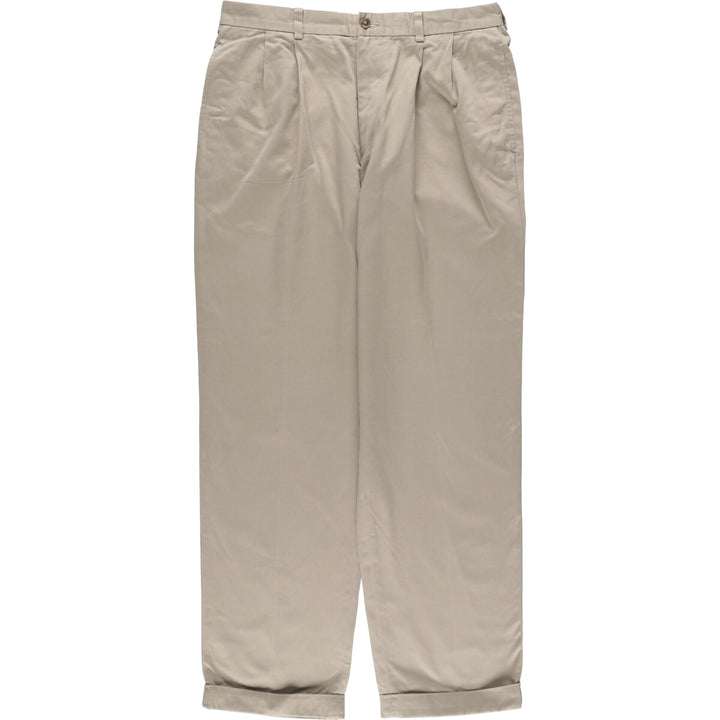 Brooks Brothers Two-pleat Chino Pants, Men's, Size W34 cotton Beige type Vintage Second Hand