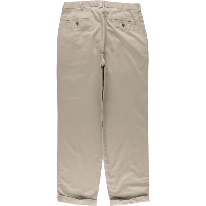 Brooks Brothers Two-pleat Chino Pants, Men's, Size W34 cotton Beige type Vintage Second Hand