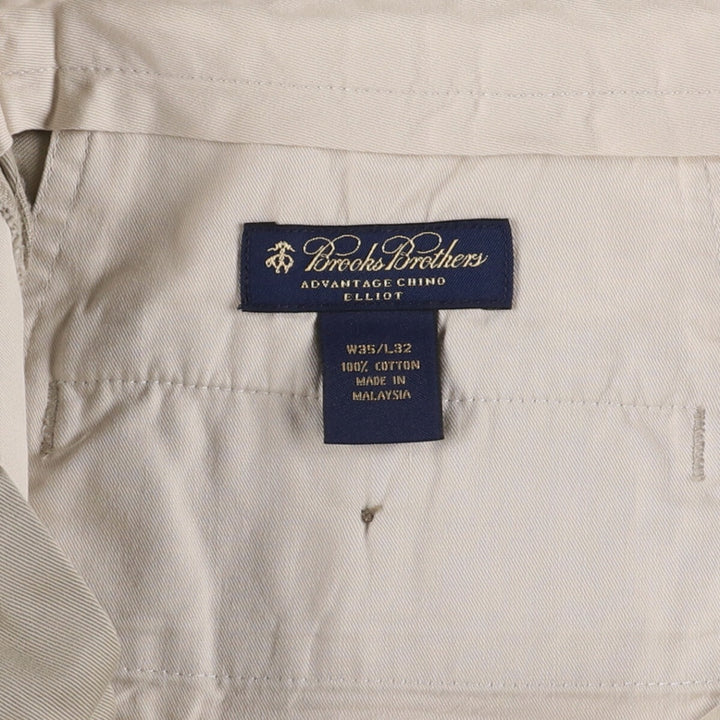 Brooks Brothers Two-pleat Chino Pants, Men's, Size W34 cotton Beige type Vintage Second Hand