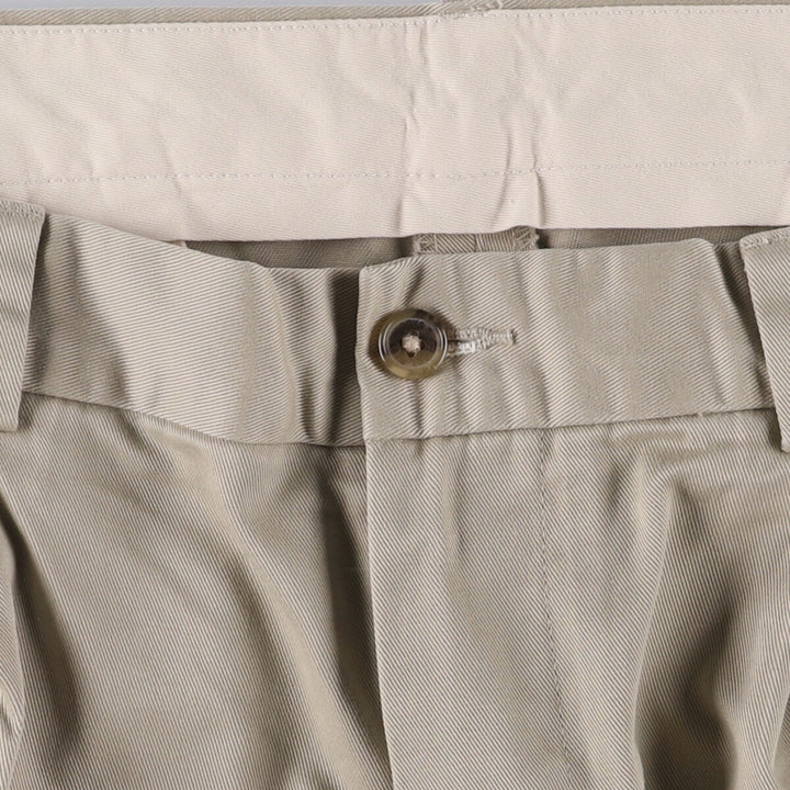 Brooks Brothers Two-pleat Chino Pants, Men's, Size W34 cotton Beige type Vintage Second Hand