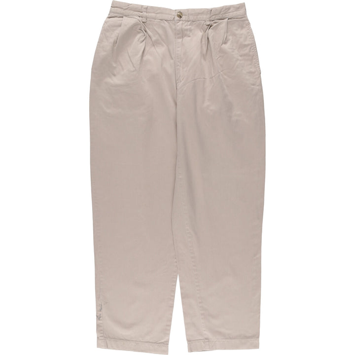 Ralph Lauren POLO by Ralph Lauren HAMMOND PANT, two-pleat chino pants, men's, w34 equivalent cotton Beige type Vintage Second Hand