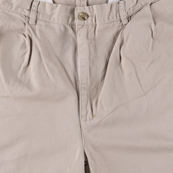 Ralph Lauren POLO by Ralph Lauren HAMMOND PANT, two-pleat chino pants, men's, w34 equivalent cotton Beige type Vintage Second Hand