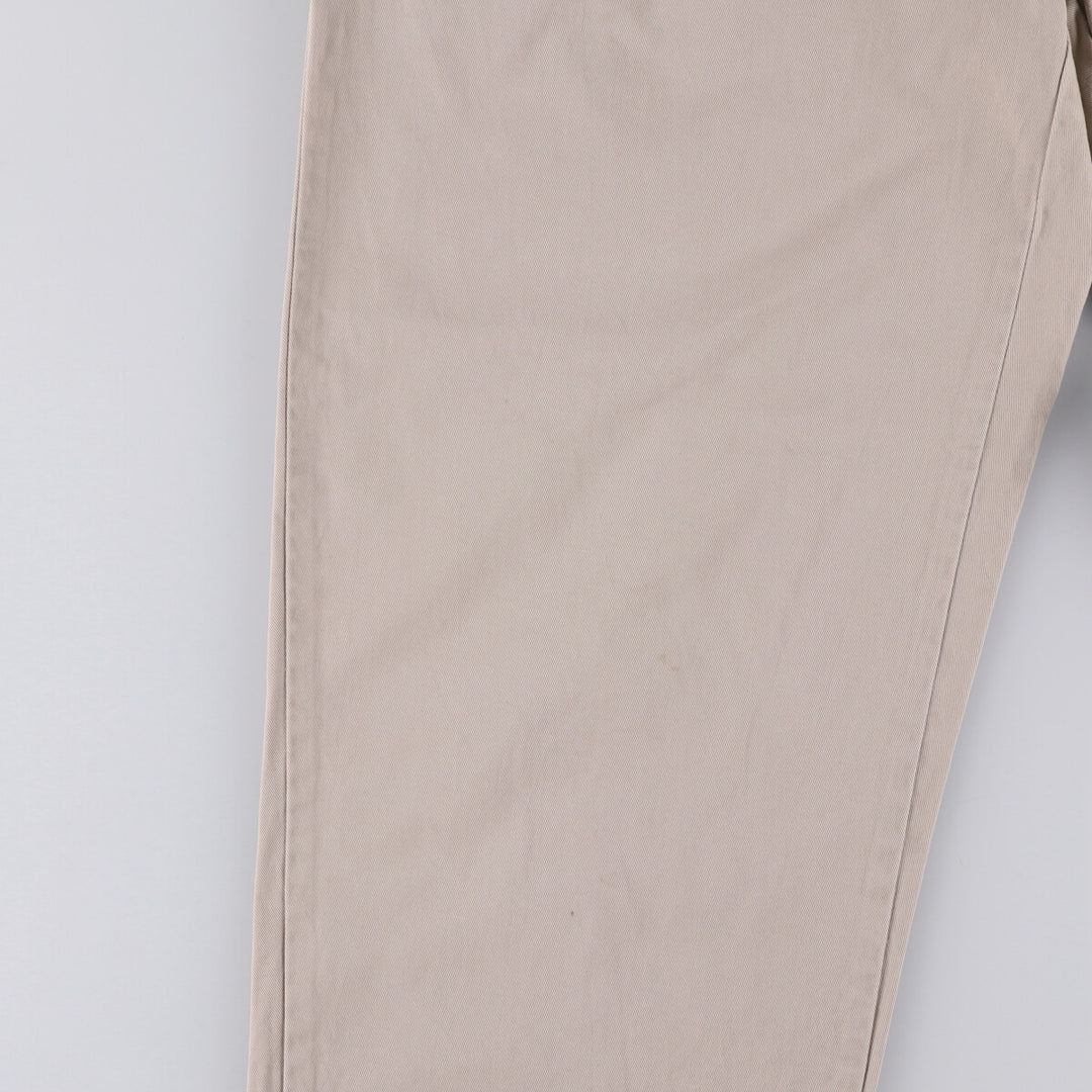 Ralph Lauren POLO by Ralph Lauren HAMMOND PANT, two-pleat chino pants, men's, w34 equivalent cotton Beige type Vintage Second Hand