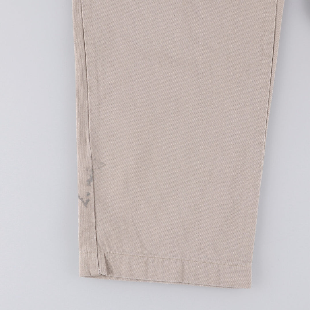 Ralph Lauren POLO by Ralph Lauren HAMMOND PANT, two-pleat chino pants, men's, w34 equivalent cotton Beige type Vintage Second Hand