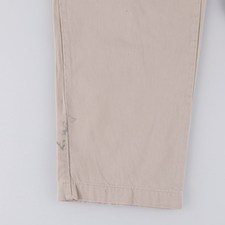 Ralph Lauren POLO by Ralph Lauren HAMMOND PANT, two-pleat chino pants, men's, w34 equivalent cotton Beige type Vintage Second Hand