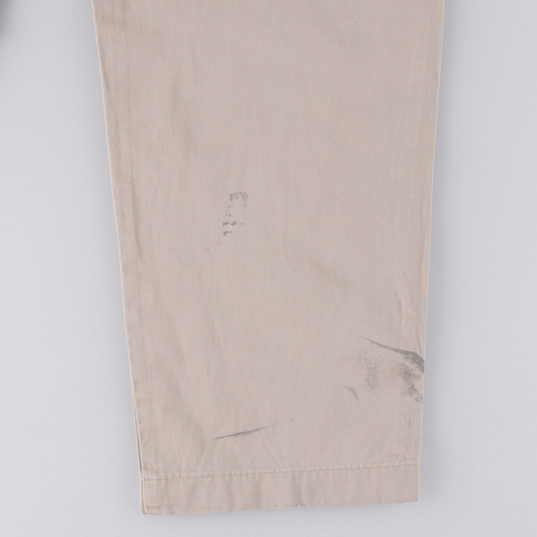 Ralph Lauren POLO by Ralph Lauren HAMMOND PANT, two-pleat chino pants, men's, w34 equivalent cotton Beige type Vintage Second Hand