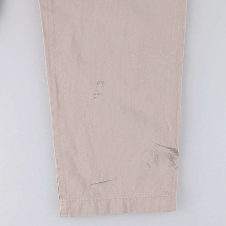 Ralph Lauren POLO by Ralph Lauren HAMMOND PANT, two-pleat chino pants, men's, w34 equivalent cotton Beige type Vintage Second Hand