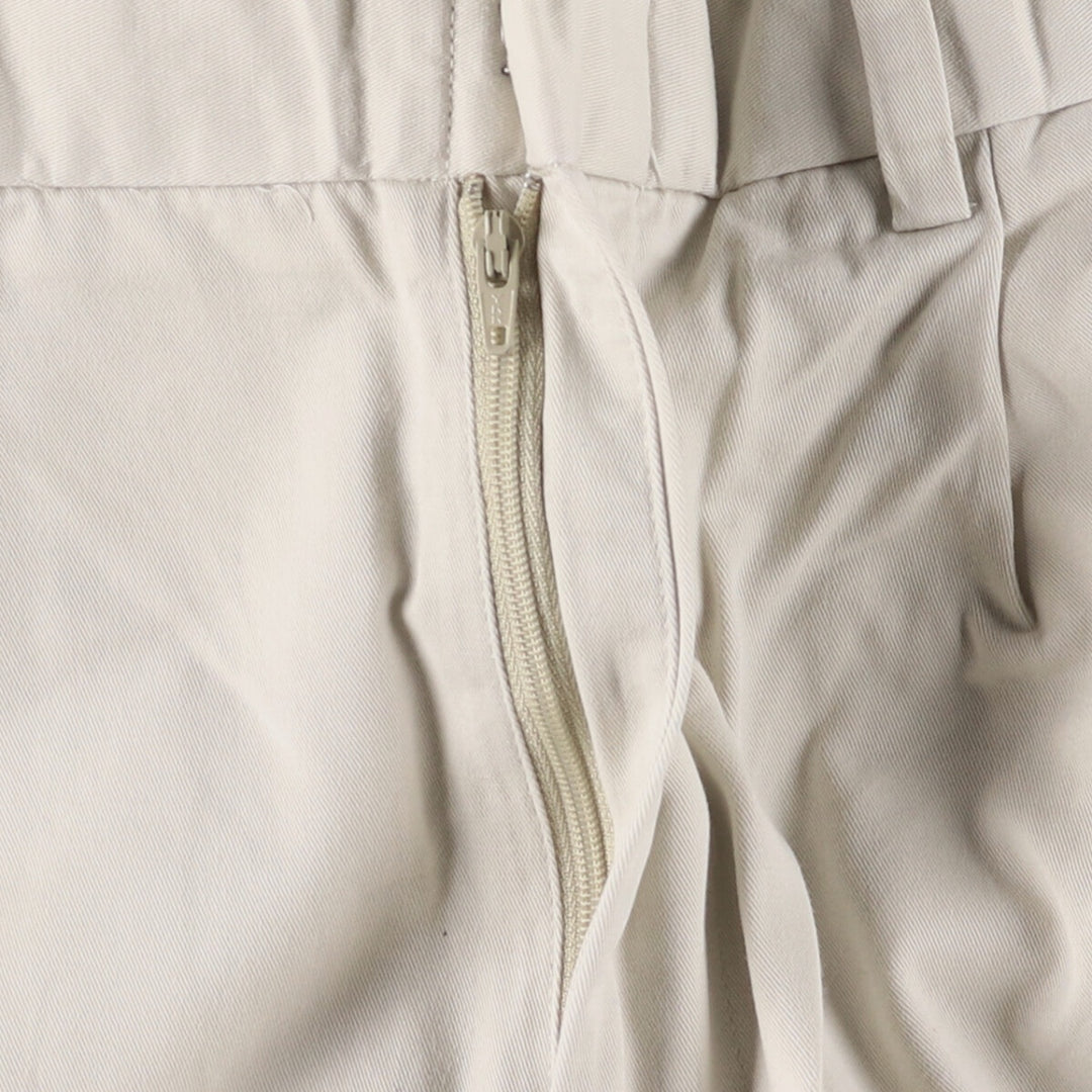 Ralph Lauren POLO by Ralph Lauren Two-pleat Chino Pants for Men, W33 equivalent cotton pale white type Vintage Second Hand