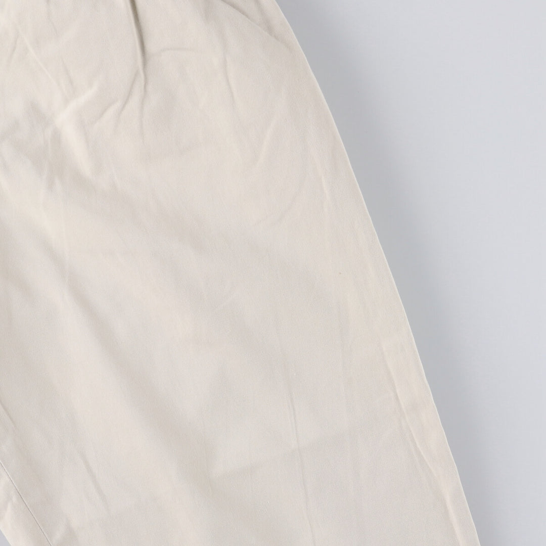 Ralph Lauren POLO by Ralph Lauren Two-pleat Chino Pants for Men, W33 equivalent cotton pale white type Vintage Second Hand
