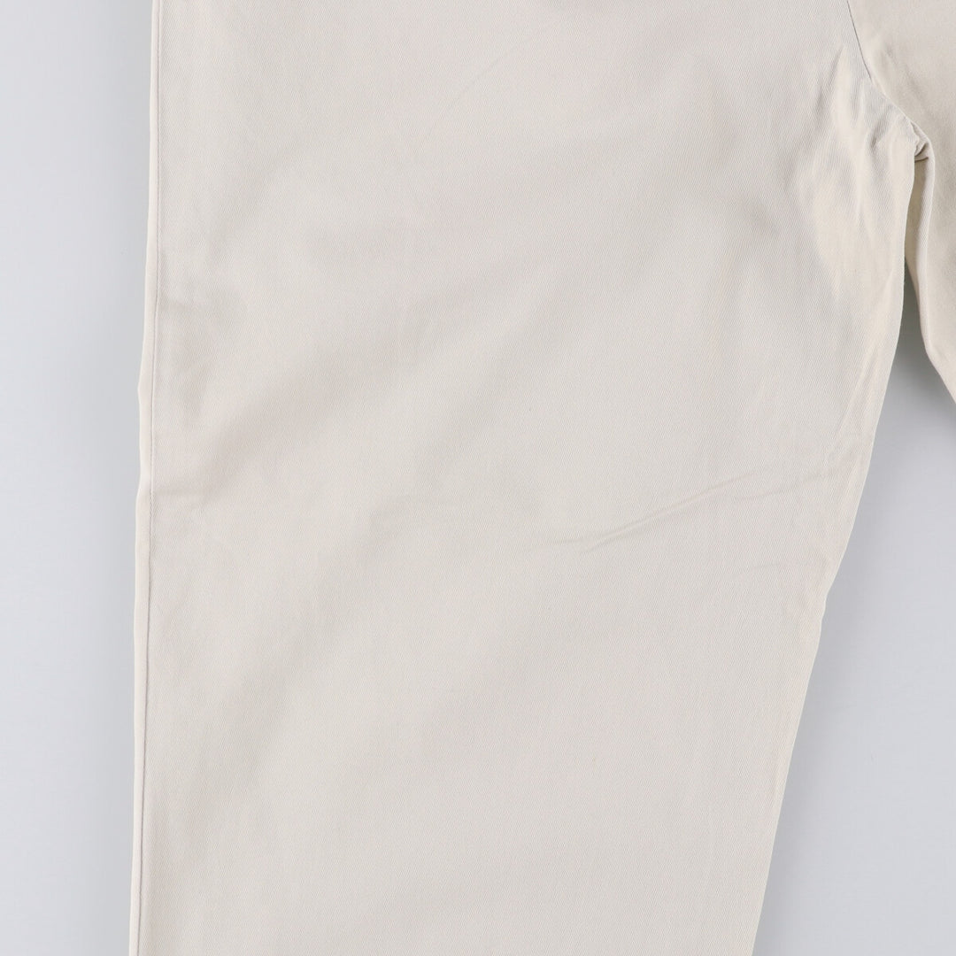 Ralph Lauren POLO by Ralph Lauren Two-pleat Chino Pants for Men, W33 equivalent cotton pale white type Vintage Second Hand