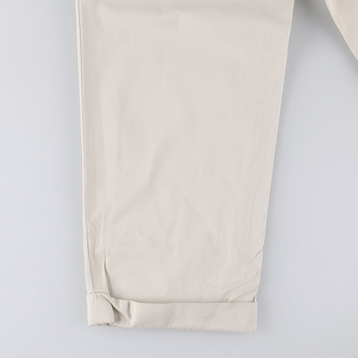Ralph Lauren POLO by Ralph Lauren Two-pleat Chino Pants for Men, W33 equivalent cotton pale white type Vintage Second Hand