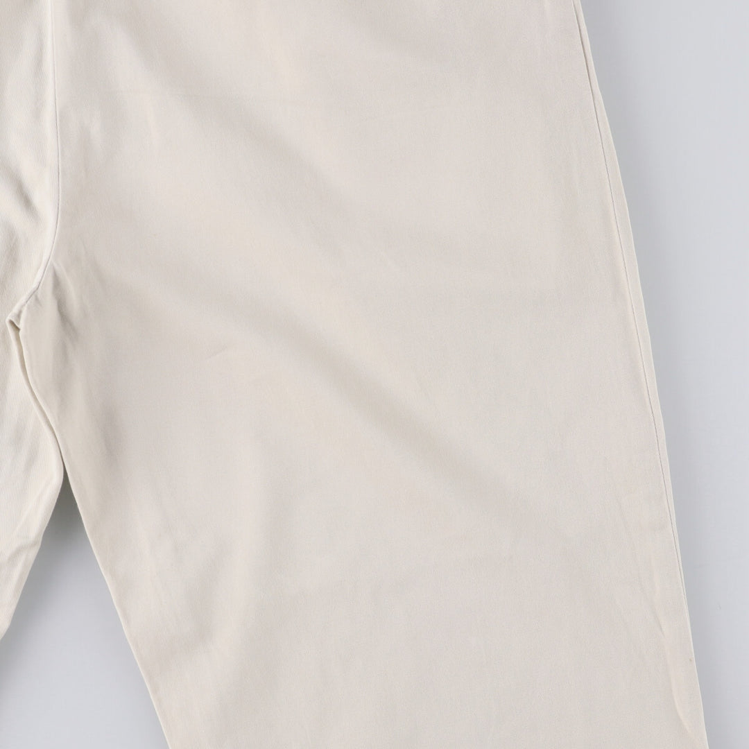Ralph Lauren POLO by Ralph Lauren Two-pleat Chino Pants for Men, W33 equivalent cotton pale white type Vintage Second Hand