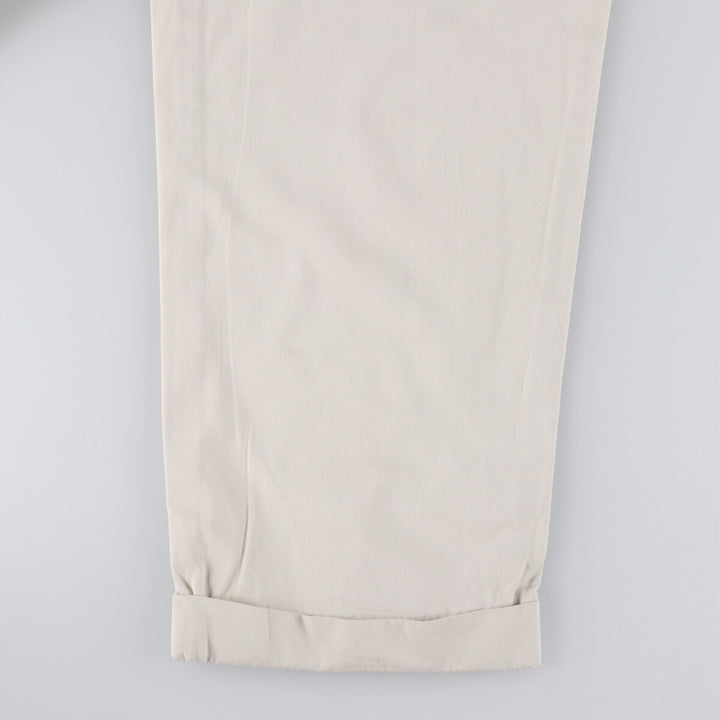 Ralph Lauren POLO by Ralph Lauren Two-pleat Chino Pants for Men, W33 equivalent cotton pale white type Vintage Second Hand