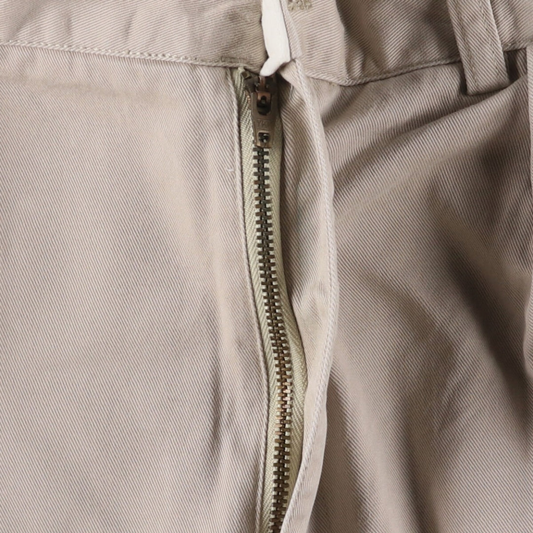 Ralph Lauren POLO by Ralph Lauren ANDREW PANT, two-pleat chino pants, men's, W35 equivalent cotton Beige type Vintage Second Hand
