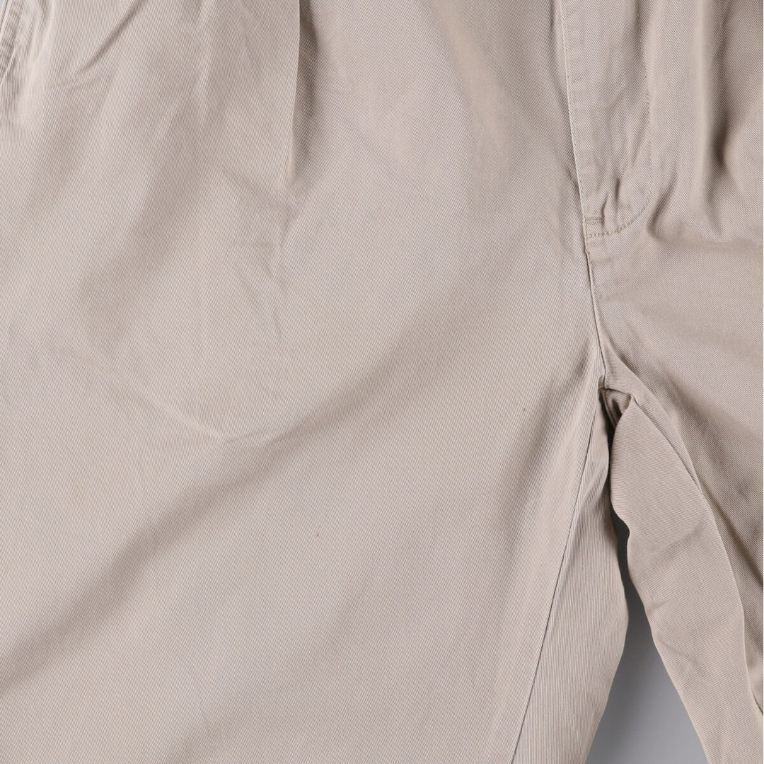 Ralph Lauren POLO by Ralph Lauren ANDREW PANT, two-pleat chino pants, men's, W35 equivalent cotton Beige type Vintage Second Hand