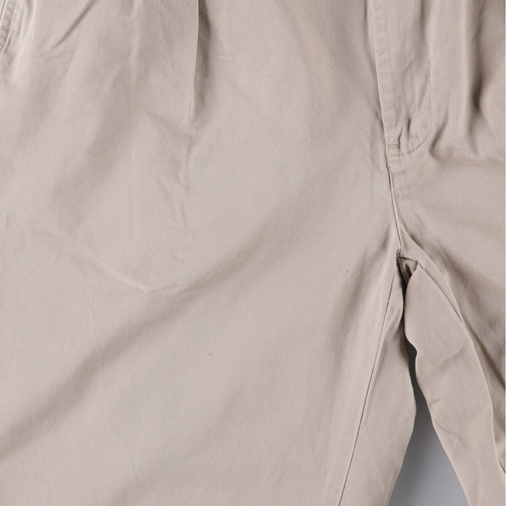 Ralph Lauren POLO by Ralph Lauren ANDREW PANT, two-pleat chino pants, men's, W35 equivalent cotton Beige type Vintage Second Hand