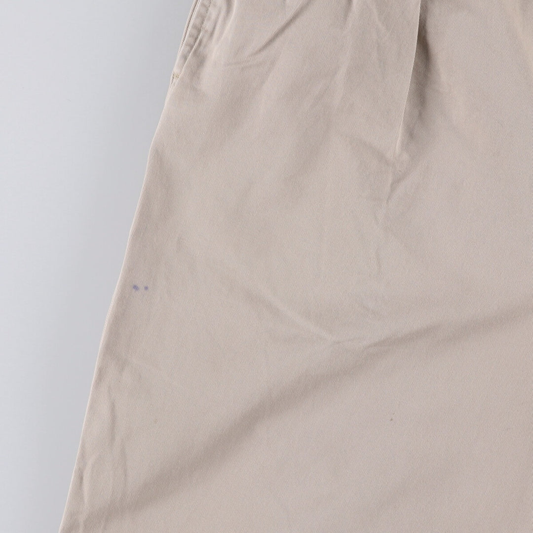 Ralph Lauren POLO by Ralph Lauren ANDREW PANT, two-pleat chino pants, men's, W35 equivalent cotton Beige type Vintage Second Hand