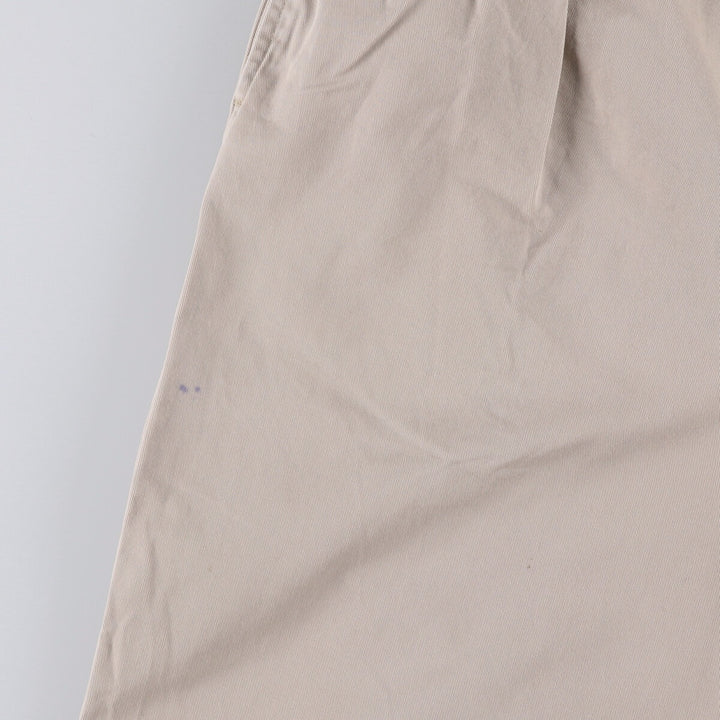 Ralph Lauren POLO by Ralph Lauren ANDREW PANT, two-pleat chino pants, men's, W35 equivalent cotton Beige type Vintage Second Hand
