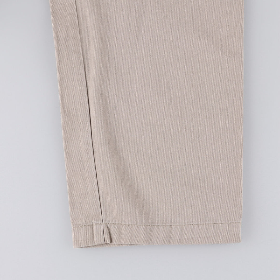 Ralph Lauren POLO by Ralph Lauren ANDREW PANT, two-pleat chino pants, men's, W35 equivalent cotton Beige type Vintage Second Hand
