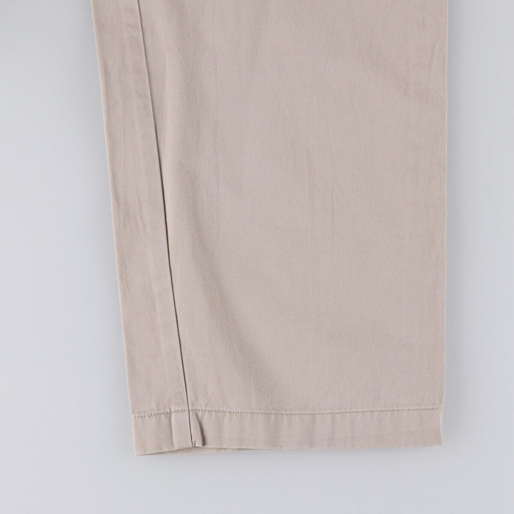 Ralph Lauren POLO by Ralph Lauren ANDREW PANT, two-pleat chino pants, men's, W35 equivalent cotton Beige type Vintage Second Hand