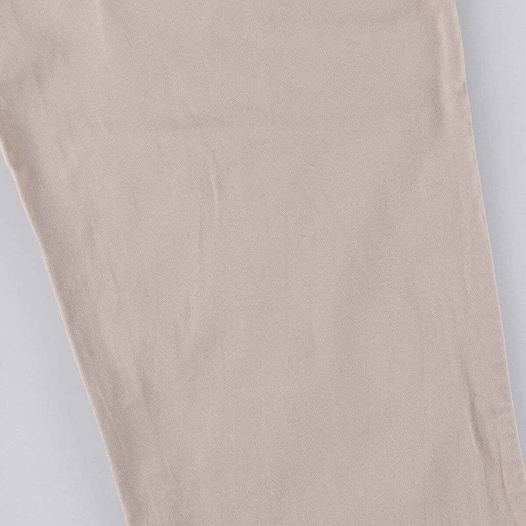 Ralph Lauren POLO by Ralph Lauren ANDREW PANT, two-pleat chino pants, men's, W35 equivalent cotton Beige type Vintage Second Hand
