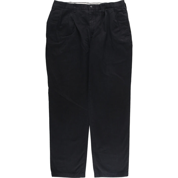 Ralph Lauren POLO by Ralph Lauren Classic Fit Two-Pleated Chino Pants, Men's, Size W34 cotton black type Vintage Second Hand