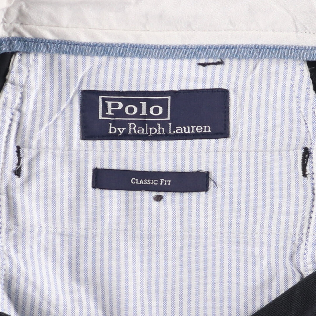 Ralph Lauren POLO by Ralph Lauren Classic Fit Two-Pleated Chino Pants, Men's, Size W34 cotton black type Vintage Second Hand