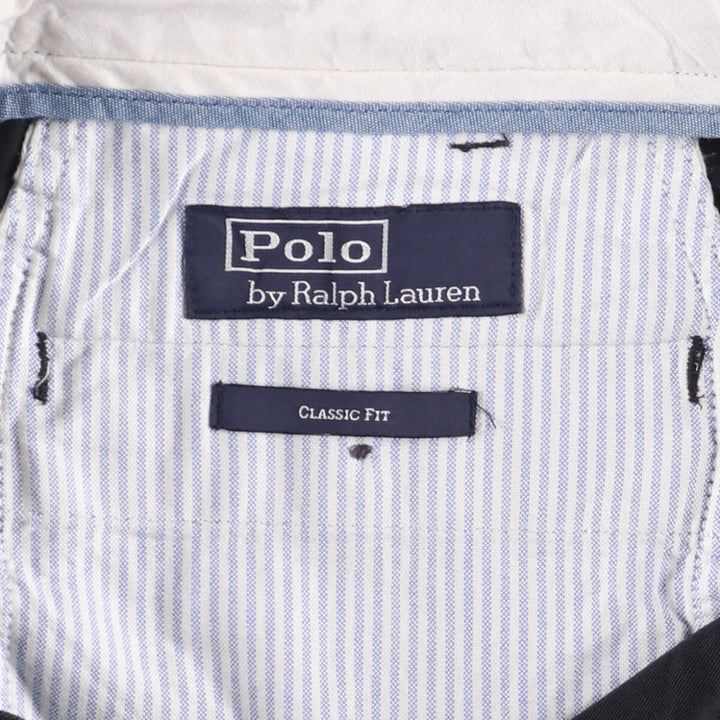 Ralph Lauren POLO by Ralph Lauren Classic Fit Two-Pleated Chino Pants, Men's, Size W34 cotton black type Vintage Second Hand