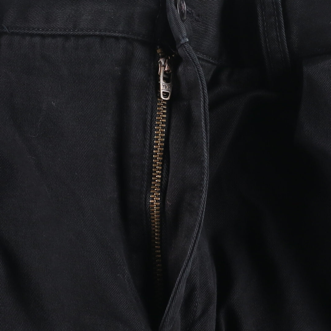 Ralph Lauren POLO by Ralph Lauren Classic Fit Two-Pleated Chino Pants, Men's, Size W34 cotton black type Vintage Second Hand