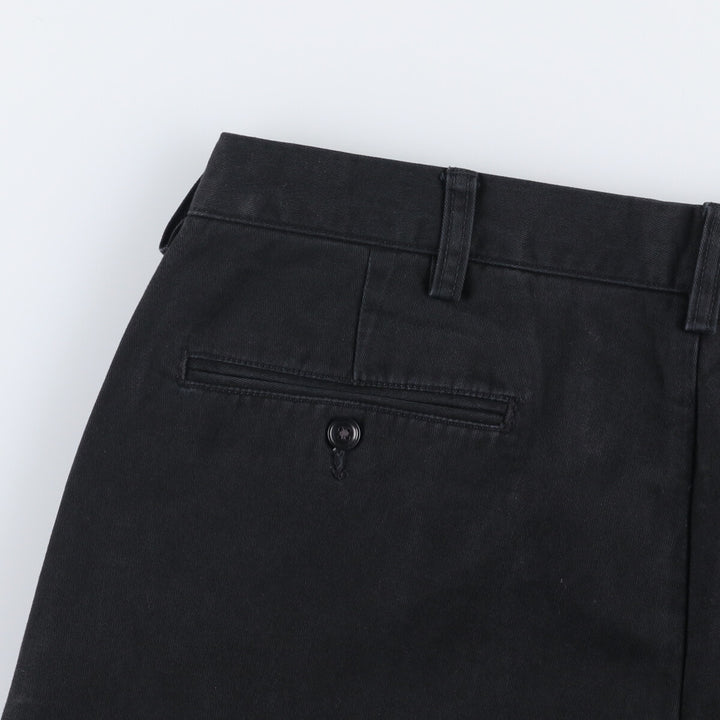 Ralph Lauren POLO by Ralph Lauren Classic Fit Two-Pleated Chino Pants, Men's, Size W34 cotton black type Vintage Second Hand