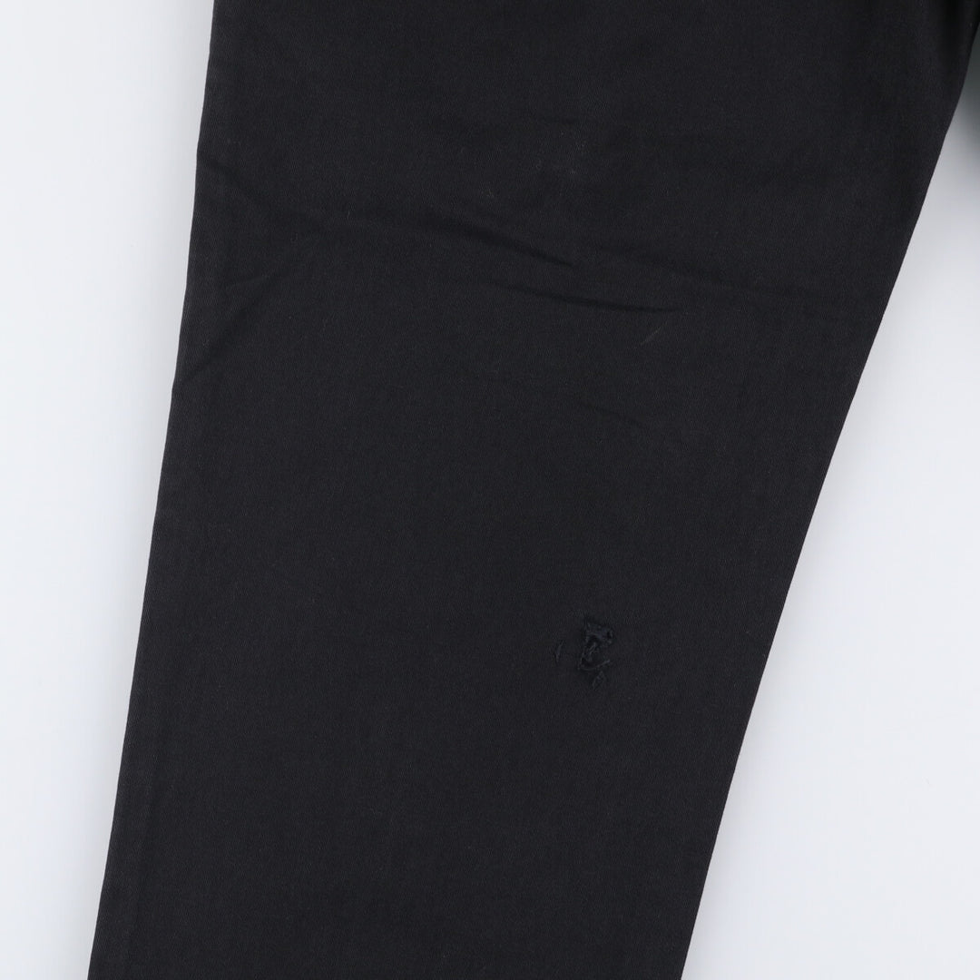 Ralph Lauren POLO by Ralph Lauren Classic Fit Two-Pleated Chino Pants, Men's, Size W34 cotton black type Vintage Second Hand