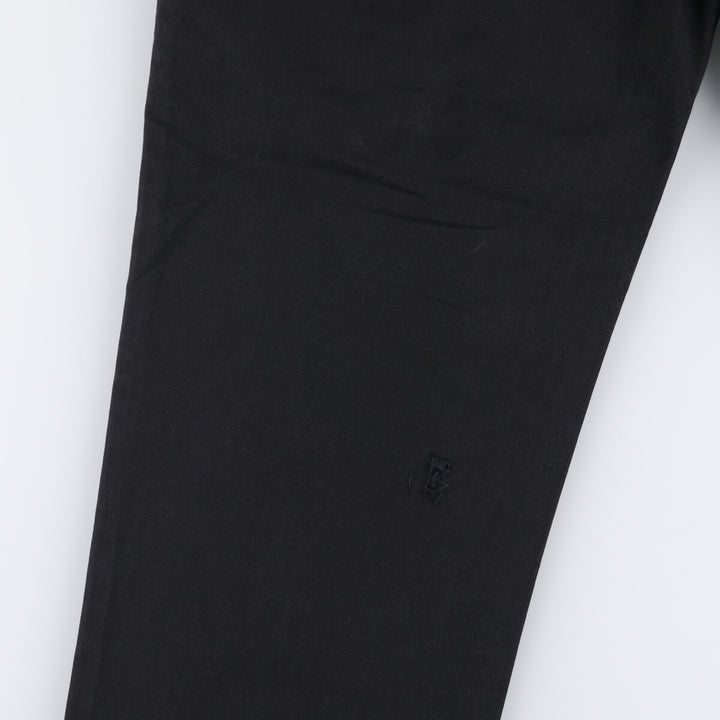 Ralph Lauren POLO by Ralph Lauren Classic Fit Two-Pleated Chino Pants, Men's, Size W34 cotton black type Vintage Second Hand