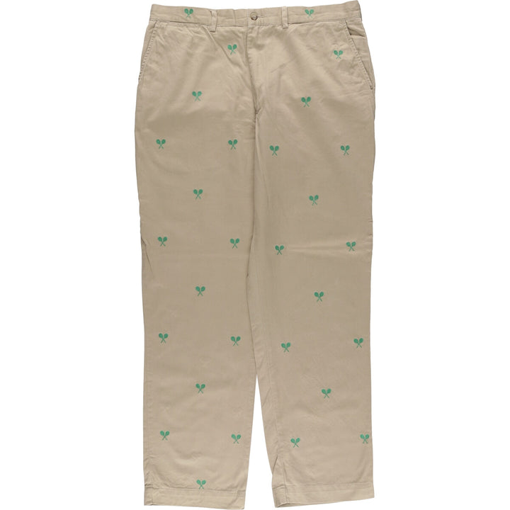 Ralph Lauren POLO by Ralph Lauren all-over print chino pants, men's size W37 cotton Beige type Vintage Second Hand