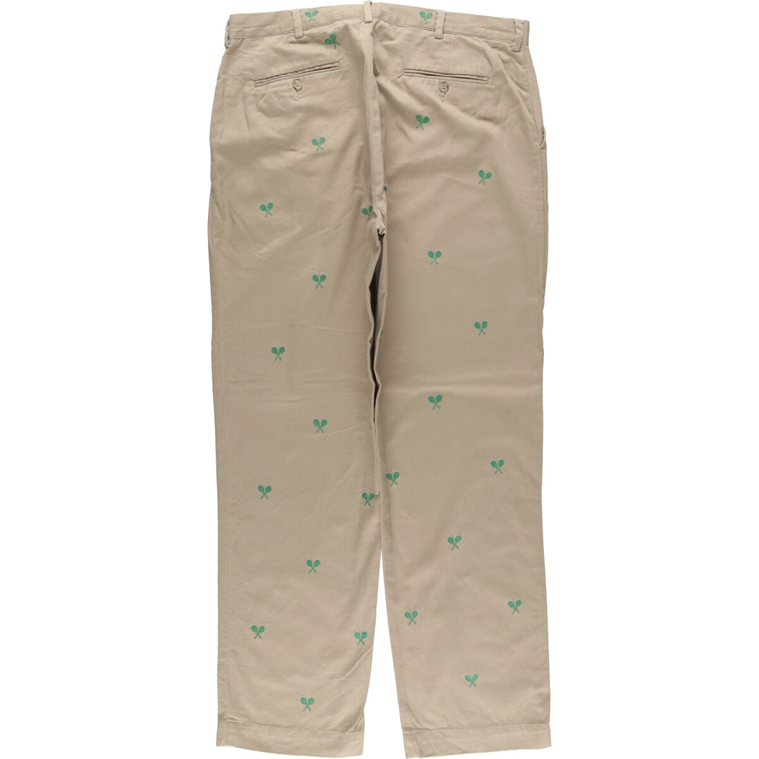 Ralph Lauren POLO by Ralph Lauren all-over print chino pants, men's size W37 cotton Beige type Vintage Second Hand