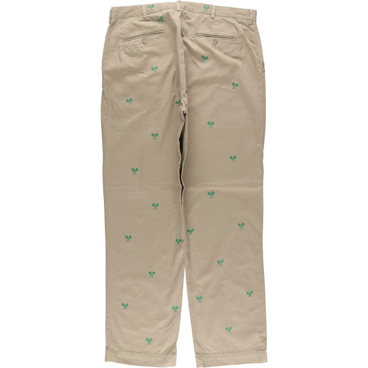 Ralph Lauren POLO by Ralph Lauren all-over print chino pants, men's size W37 cotton Beige type Vintage Second Hand