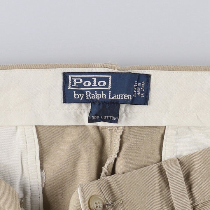 Ralph Lauren POLO by Ralph Lauren all-over print chino pants, men's size W37 cotton Beige type Vintage Second Hand
